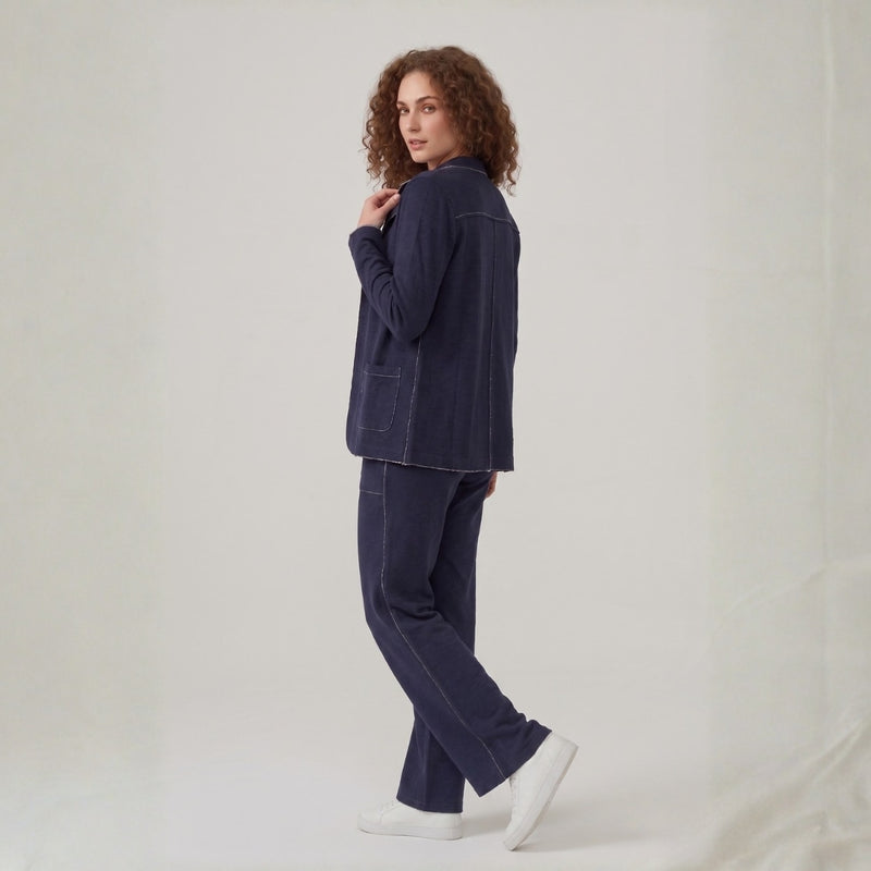 Loungewear Set Eleonor Navy / Htr Grey