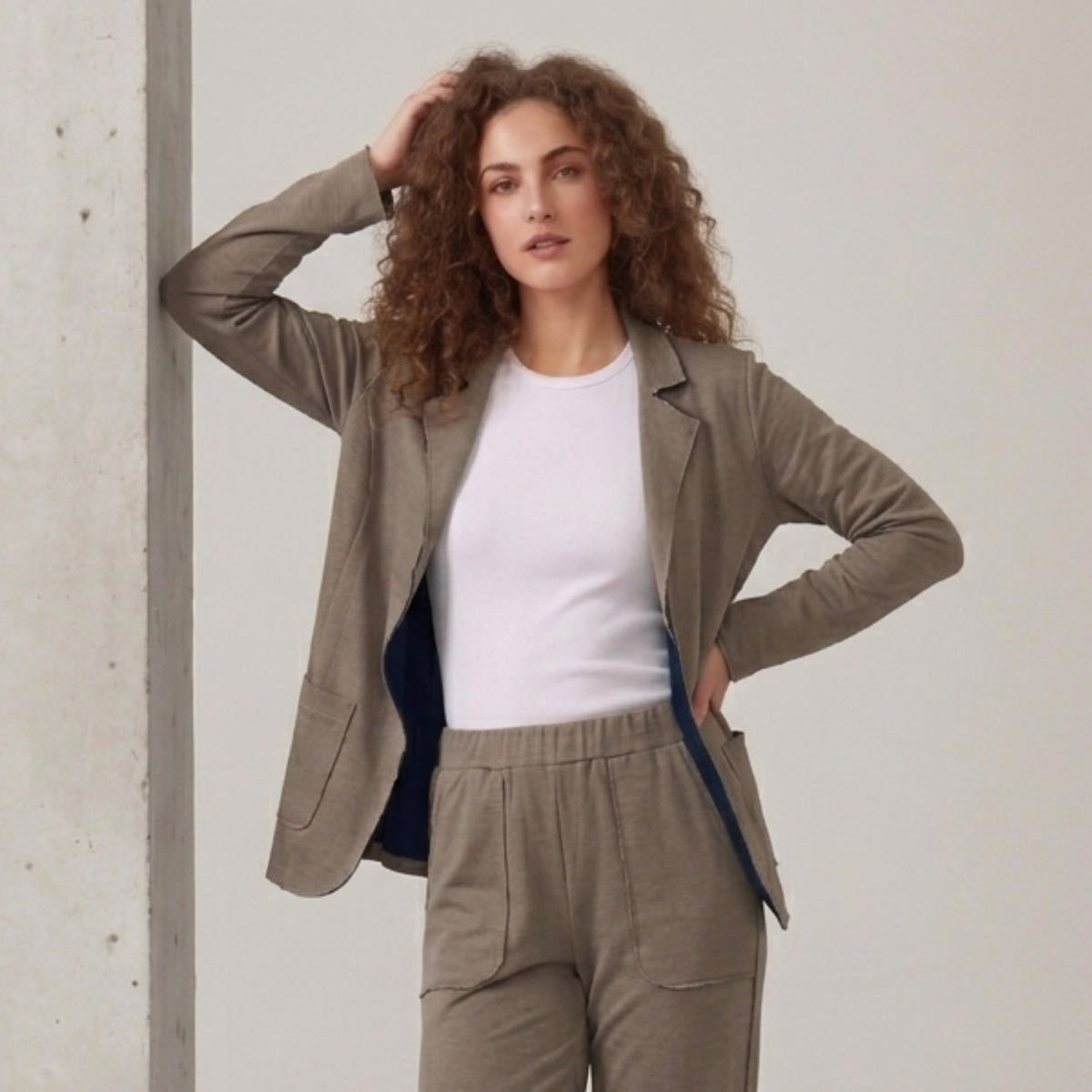 Loungewear Set Eleonor Navy / Marron, foto 5 de 5