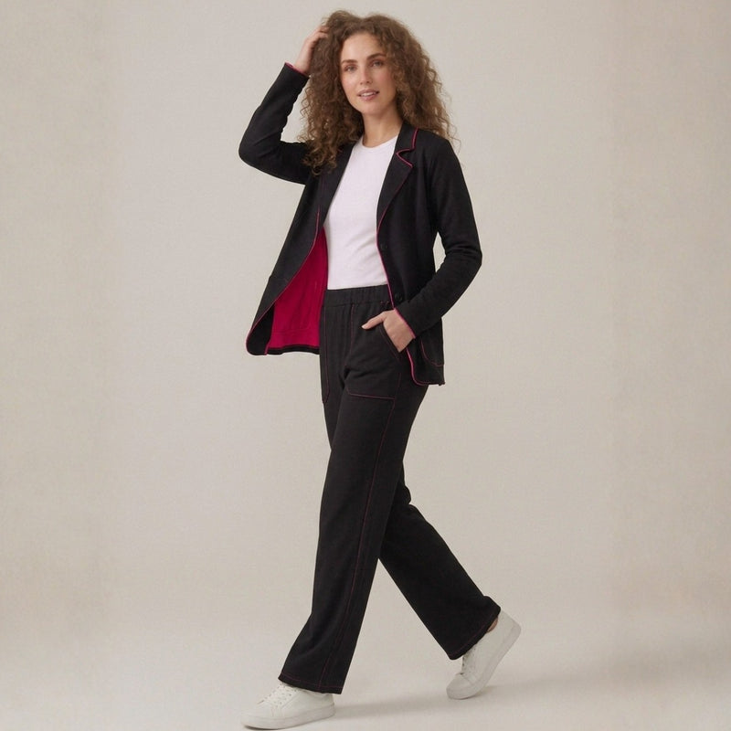 Loungewear Set Eleonor Crimson / Black
