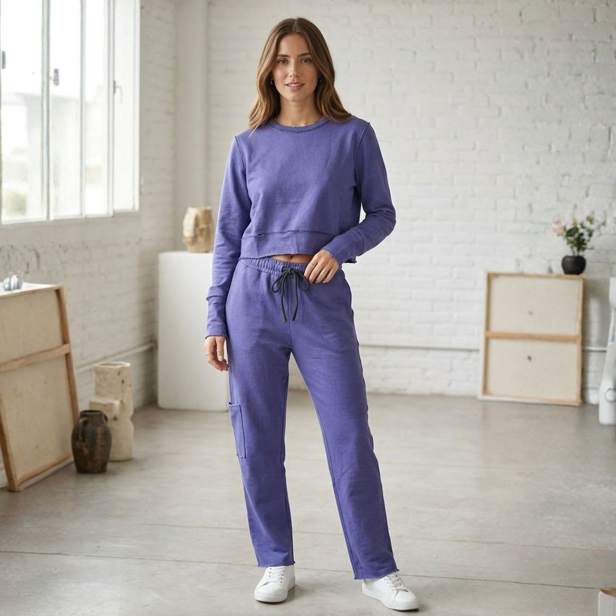 Loungewear Set Margot Charcoal / Blue Berry, foto 2 de 4