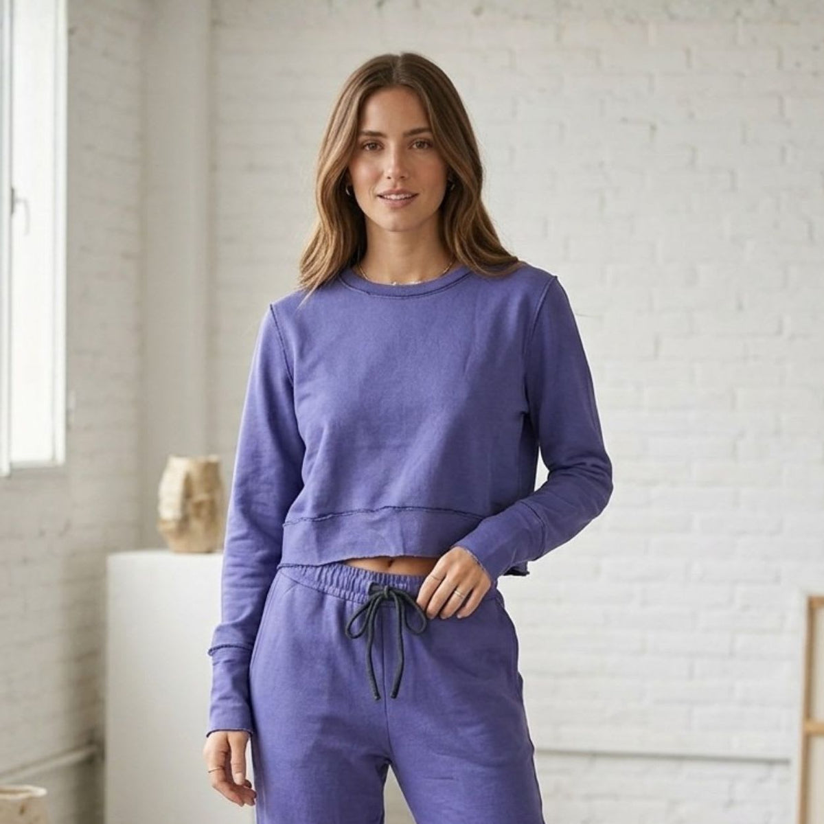 Loungewear Set Margot Charcoal / Blue Berry, foto 3 de 4