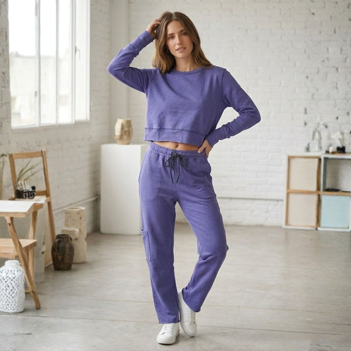 Loungewear Set Margot Charcoal / Blue Berry, foto 1 de 4