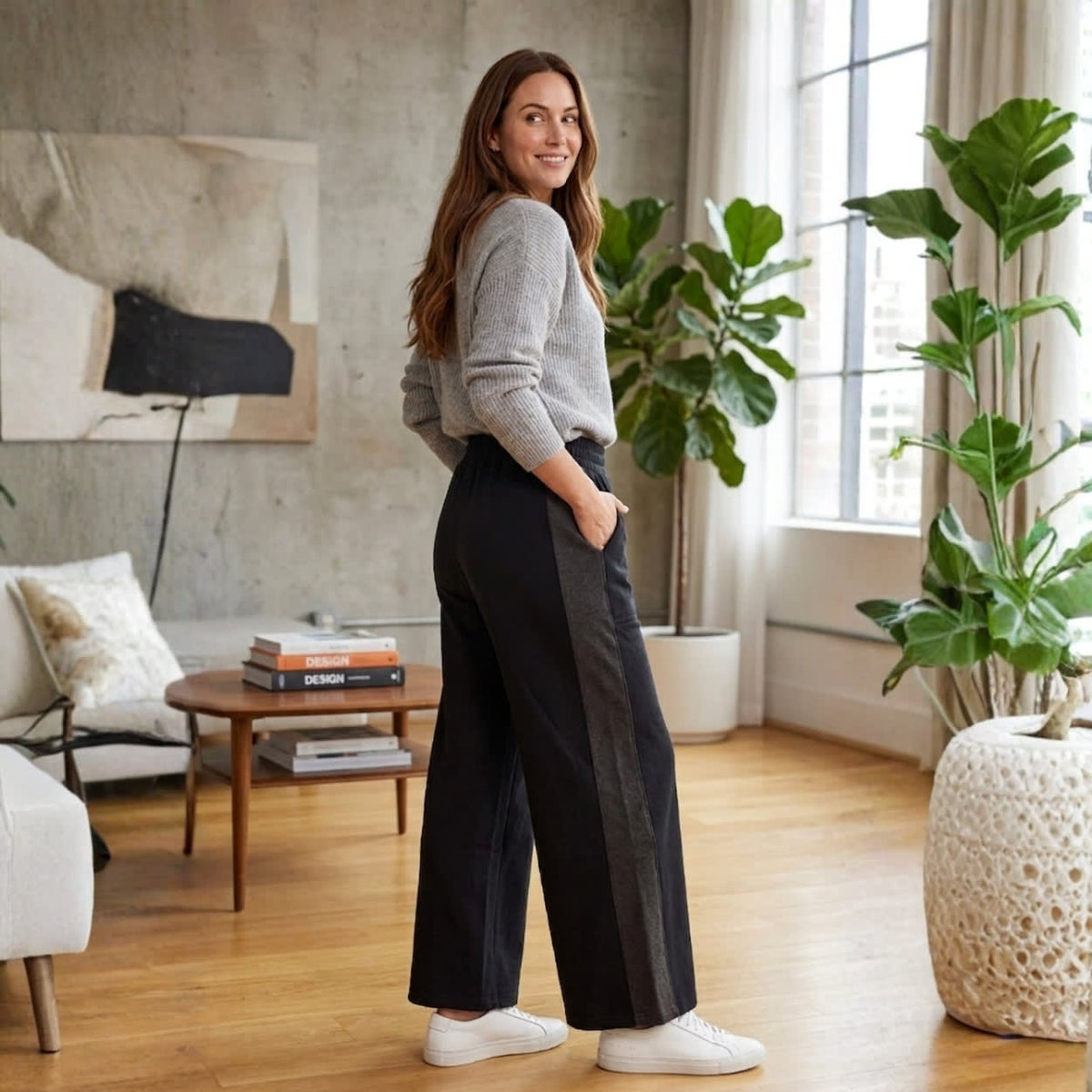 Loungewear Irina Pant Black / Green, foto 1 de 3