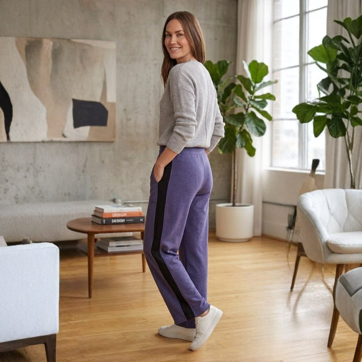 Loungewear Irina Pant Blue / Black, foto 3 de 4