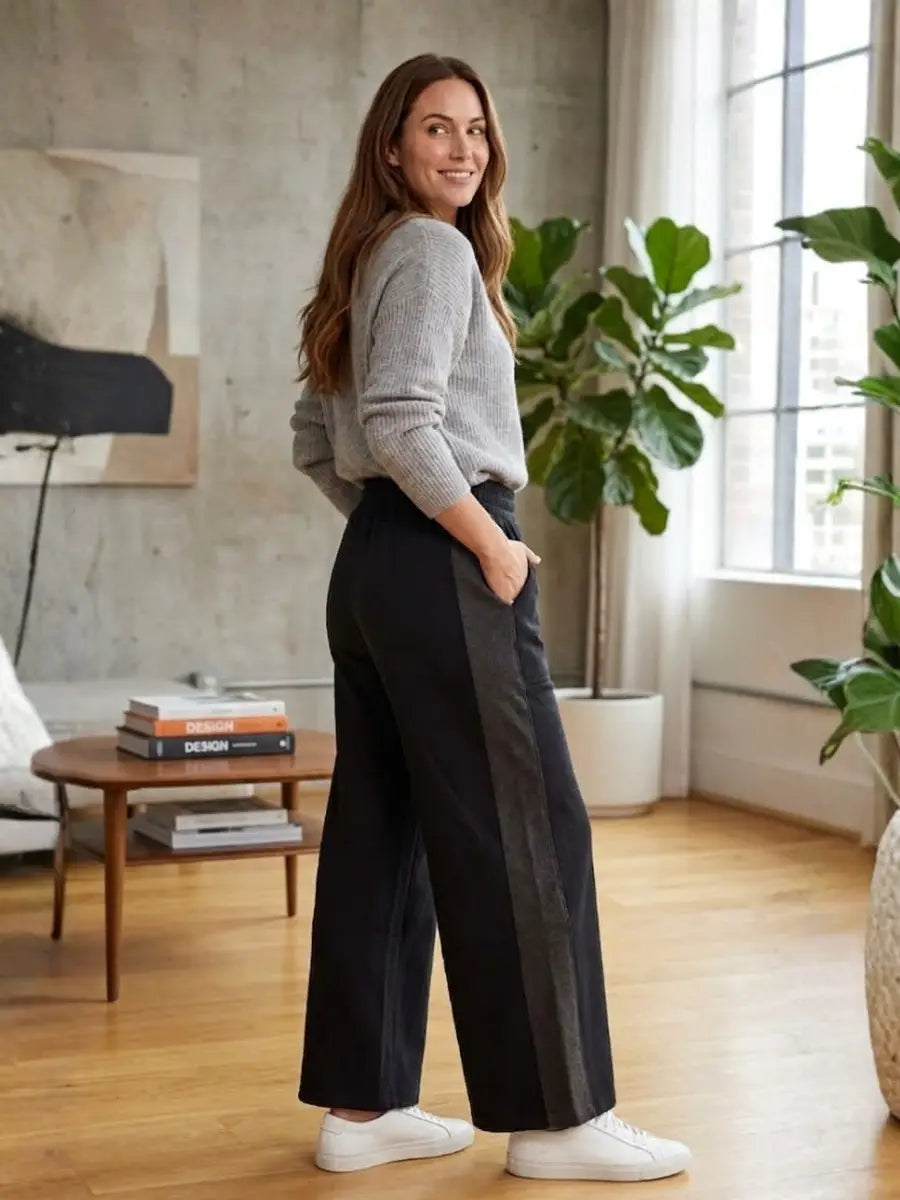 LOUNGEWEAR IRINA PANT BLACK/GREEN