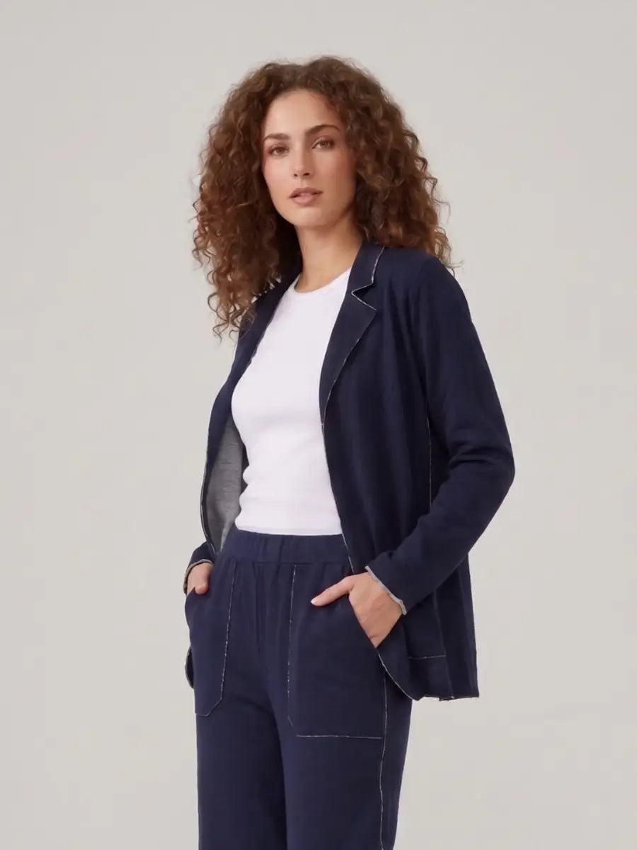 LOUNGEWEAR SET ELEONOR NAVY/ HTR GREY