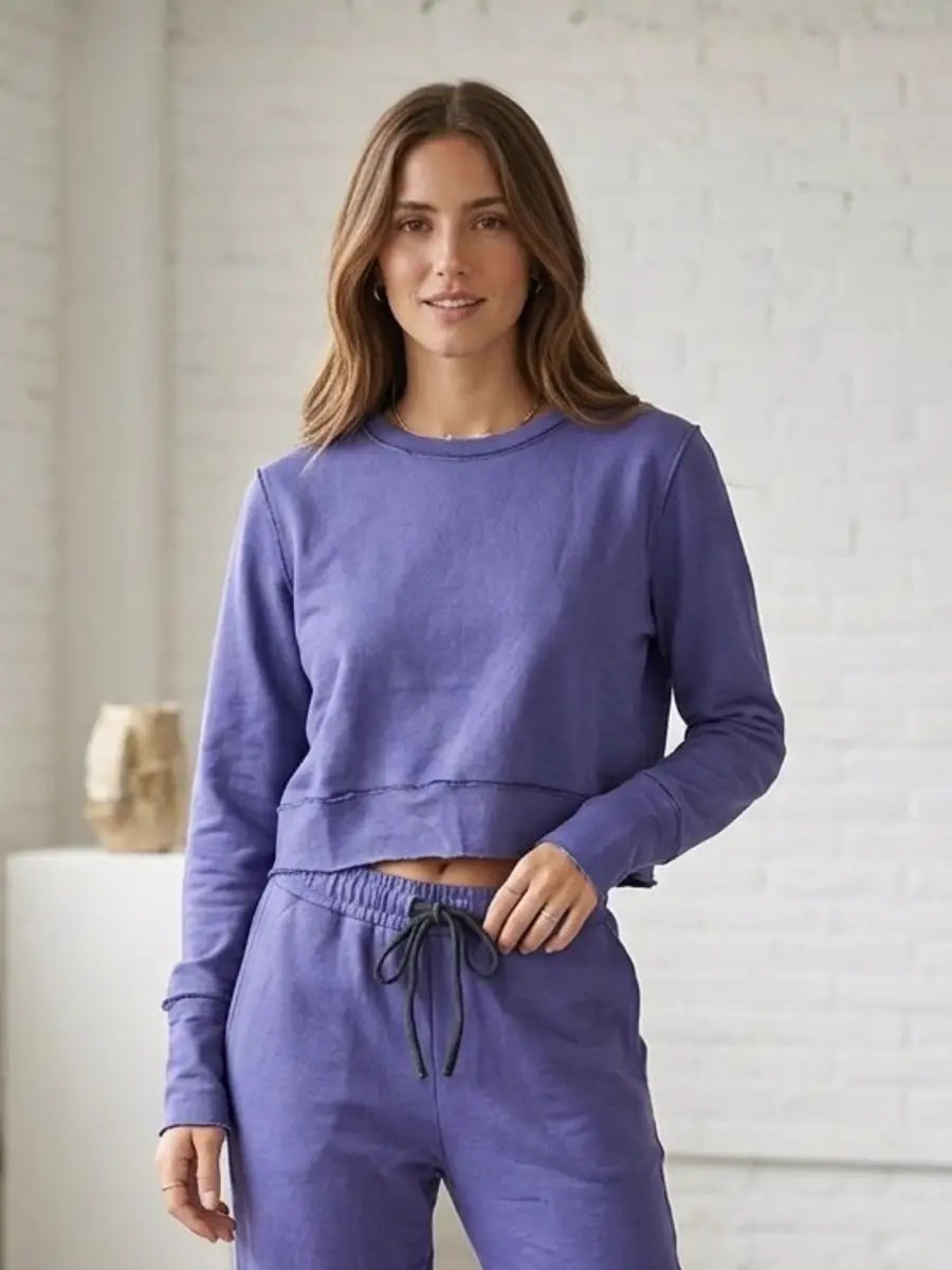 LOUNGEWEAR SET MARGOT CHARCOAL/ BLUE BERRY