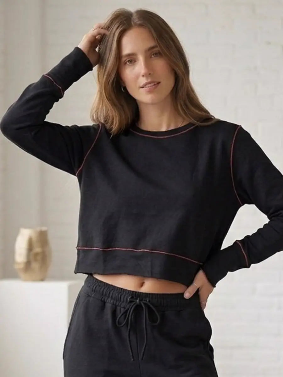 LOUNGEWEAR SET MARGOT CRIMSON/BLACK