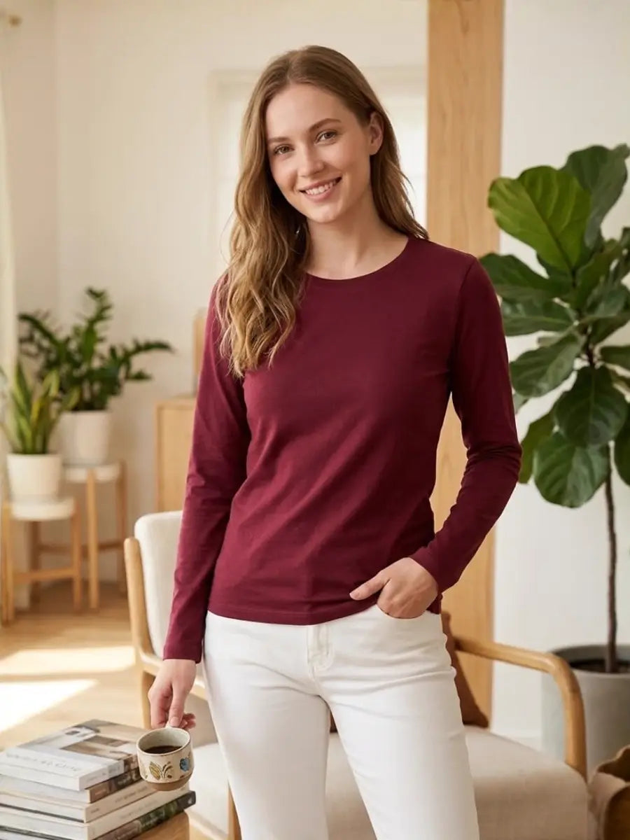 PROOF OF CONCEPT LUCIA TEE SHIRT M/L VINO