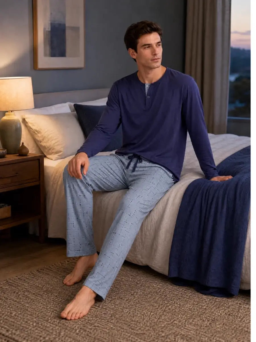 SET JAMES ML NAVY / TRAVERTINO